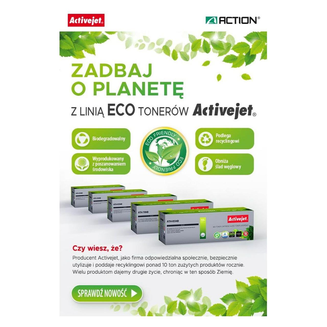Activejet BIO ATH-35NB Toner für HP Canon Drucker Ersatz für HP 35A CB435A Canon CRG-712 Supreme (B) (ATH-35NB BIO)