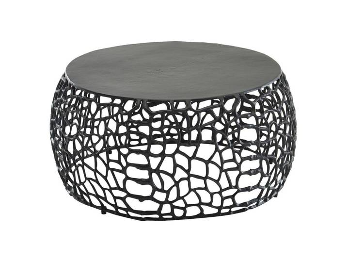Couchtisch rund Aluminium Wohnling Schwarz