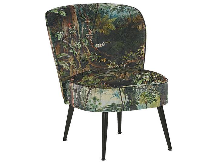 Beliani Sessel Polsterbezug Grün Voss, Grün, Mehrfarbig, Metall, 60x76x52 cm, Wohnzimmer, Sessel, Polstersessel