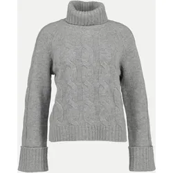 Strickpullover mit Zopfmuster Grau 44
