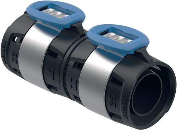 Geberit FlowFit Kupplung 620012001 DN 20, Ø 25 mm, 7,7 cm, für Haustechnik, Industrie, Schiffbau