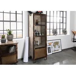 Vitrine Mango 60x40x180 braun lackiert HEAVY INDUSTRY #240