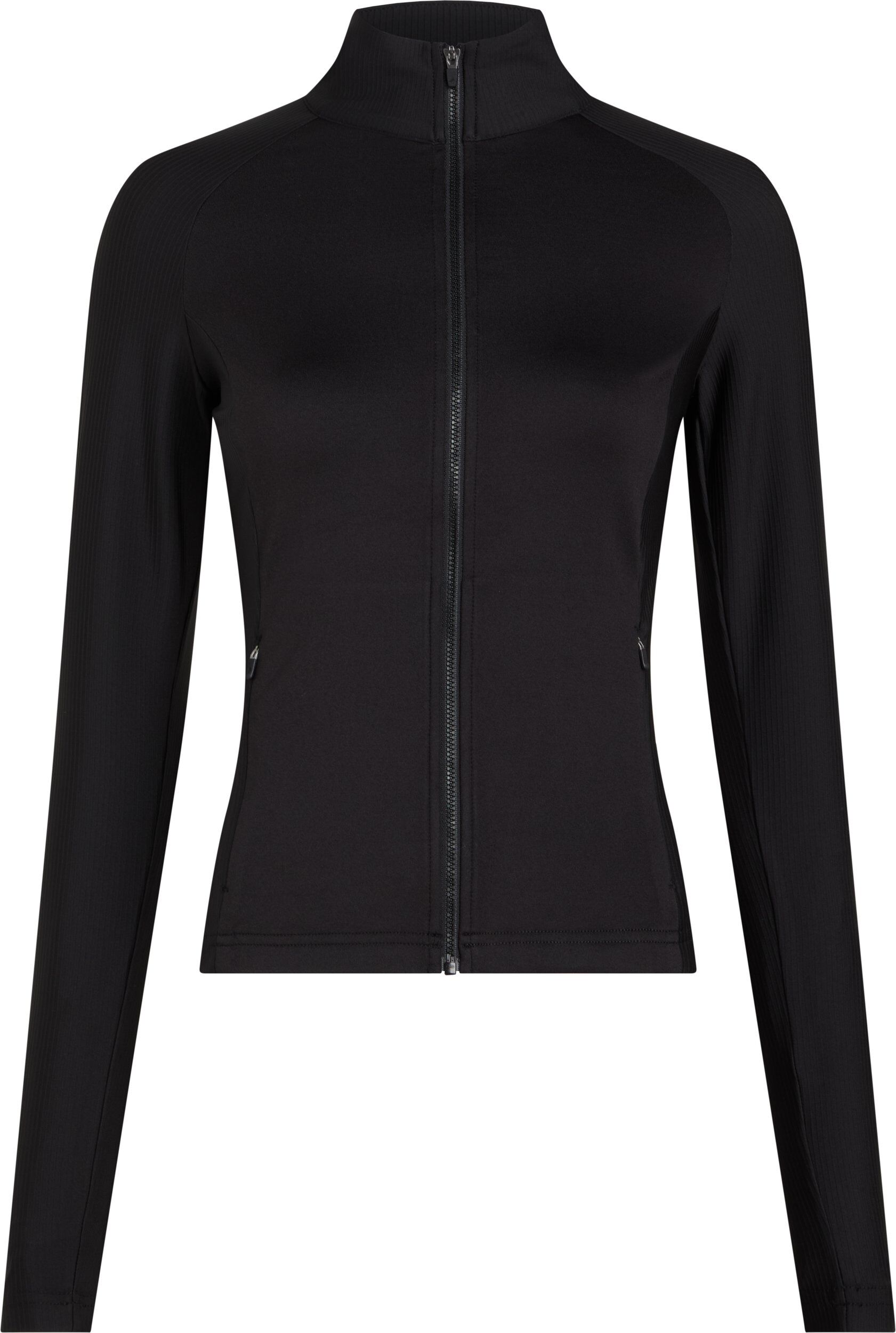 Trainingsjacke ENERGETICS "Da.-Trainings-Jacke Olevia W", Damen, Gr. XS, schwarz, Interlock, Obermaterial: 87% Polyester, 13% Elasthan, normal, Jacken Trainingsjacke, Langarm-Design, mit Reissverschluss, windabweisend schwarz XS