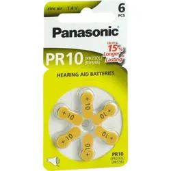 BATTERIEN f.Hörgeräte Panasonic PR10 6 St