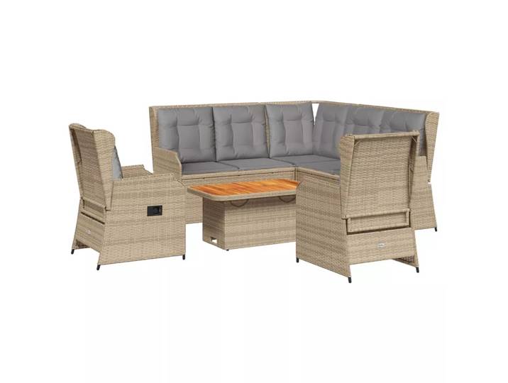 VidaXL - Garten-lounge-set poly-rattan, One Size, Beige