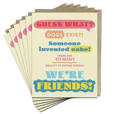 6-Pack Em & Friends Guess What? Friends! Greeting Cards, Taschenbuch von Em & Friends, Knock Knock, 978-1-64246-564-8