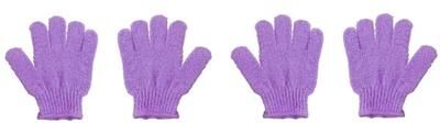 Uplift Essentials Exfoliating Bath Gloves purple 4pcs