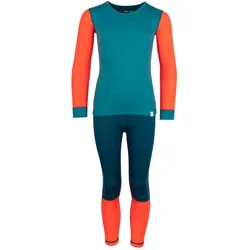 Trollkids Kinder Merino Unterwäsche Set II - 98 - dark marine/mystic blue/arctic blue