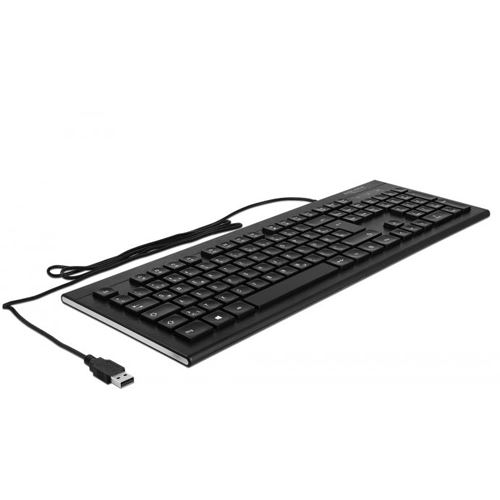 Delock 12672 USB Deutsch schwarz (kabelgebunden)