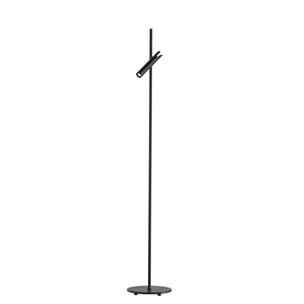 Moderne Lyora LED vloerlamp Nydle - Zwart aluminium