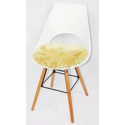 Heitmann Felle Sitzauflage aus Lammfell, rund, Ø ca. 45 cm, Beige