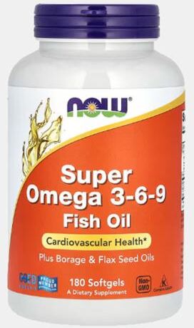 NOW SUPER OMEGA 3-6-9 FISH OIL 180 CAPSULAS