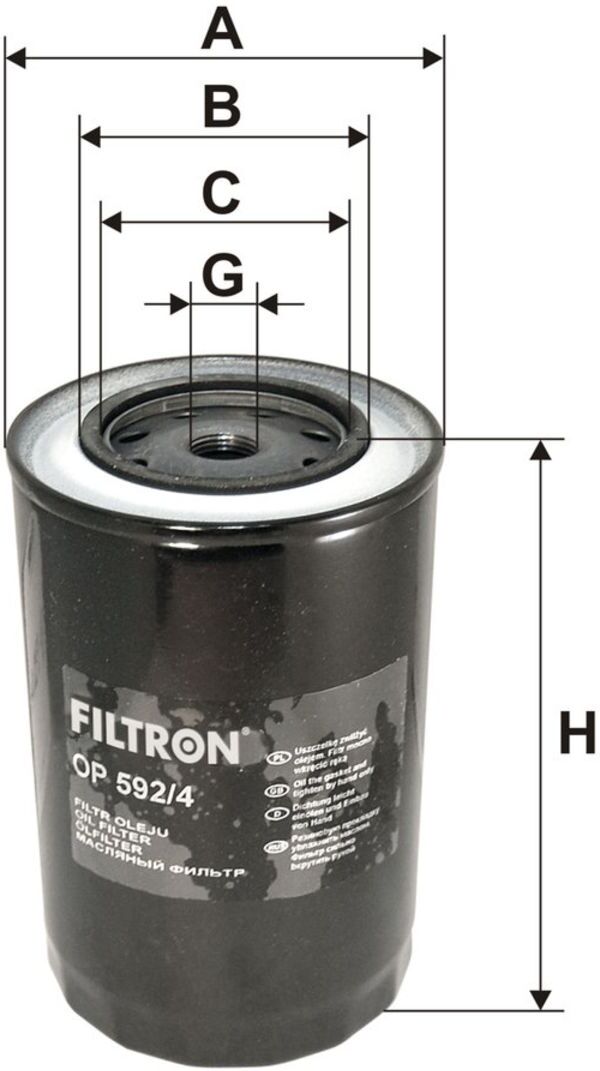 Filtron Filtro olio OP 592/4