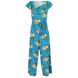 Blutsgeschwister Jumpsuit Hula Moo Moo - tropical hibiscus leo XS