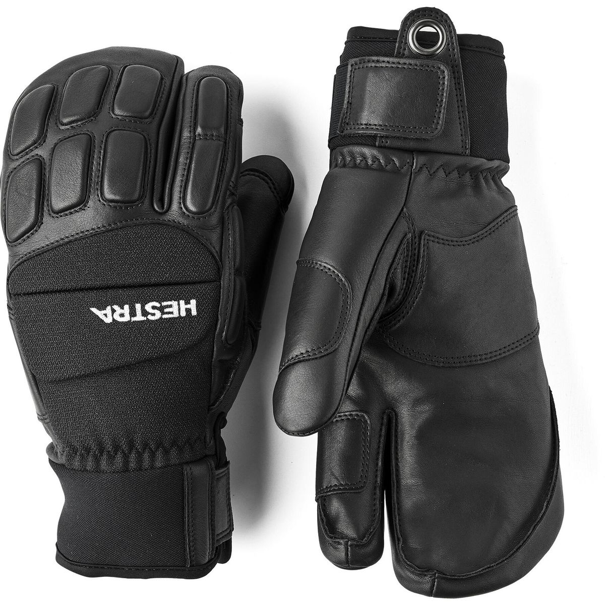 Hestra Vertical Cut Freeride - 3 Finger black/black (100100) 10 3004772-100100-10