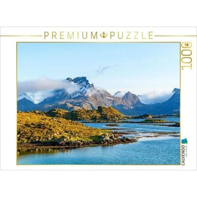 CALVENDO Puzzle Fjord-Landschaft, Lofoten | 1000 Teile Lege-Größe 64x48cm Foto-Puzzle für glückliche Stunden