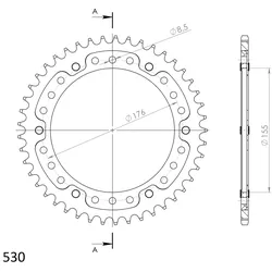 Supersprox Stealth-Kettenrad 530 45Z (Silber)