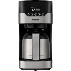 Medion MD 18458, Filterkaffeemaschine, Silber, Schwarz, Grau