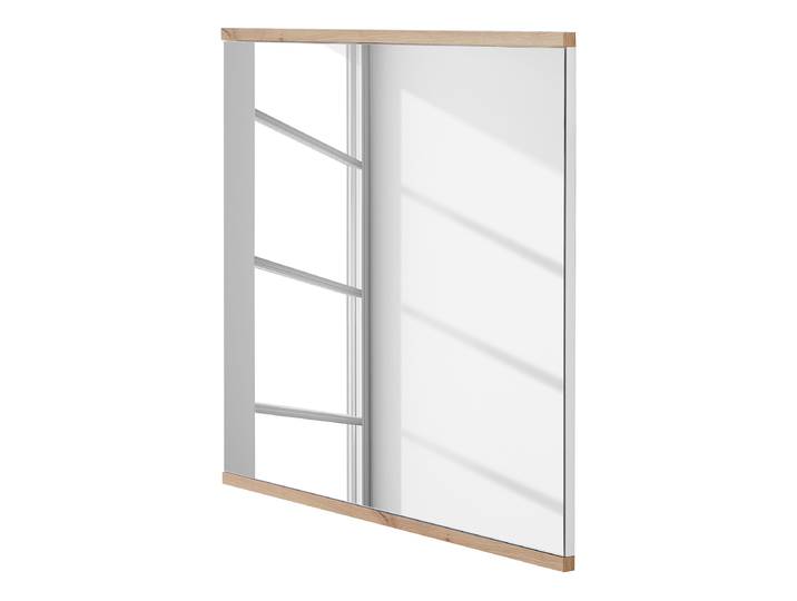 Miroir 75 x 85cm Blanc/Marron Panneau aggloméré plaxé 75 x 85cm