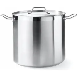 Hendi Kochtopf hoch mit Deckel 24 l 320x300 mm EDS Profi, Pfanne + Kochtopf, Silber
