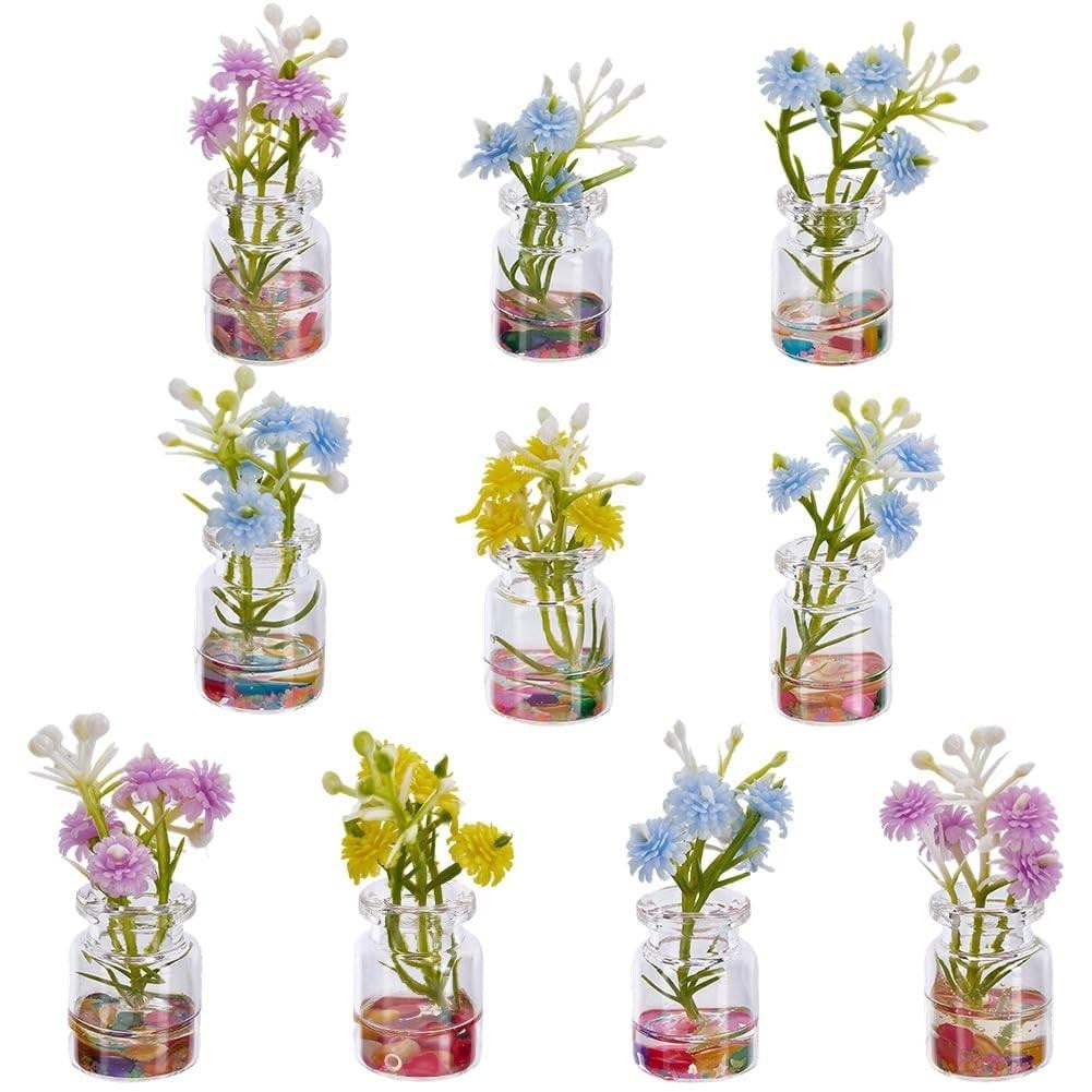 Set van 10 Miniatuur Vazen voor Bloemen