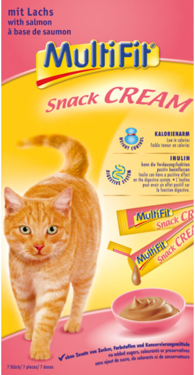 MultiFit Snack Cat Cream 7x15G SALMONE