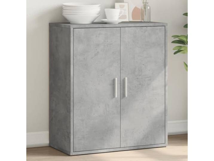 Jkghdrt Sideboard Betongrau 60x31x70 cm Holzwerkstoff mit Stauraum Pflegeleichte Oberfläche, robuste Holzwerkstoffplatte, vielseitig nutzbare Abstellfläche, kompakte Stellfläche
