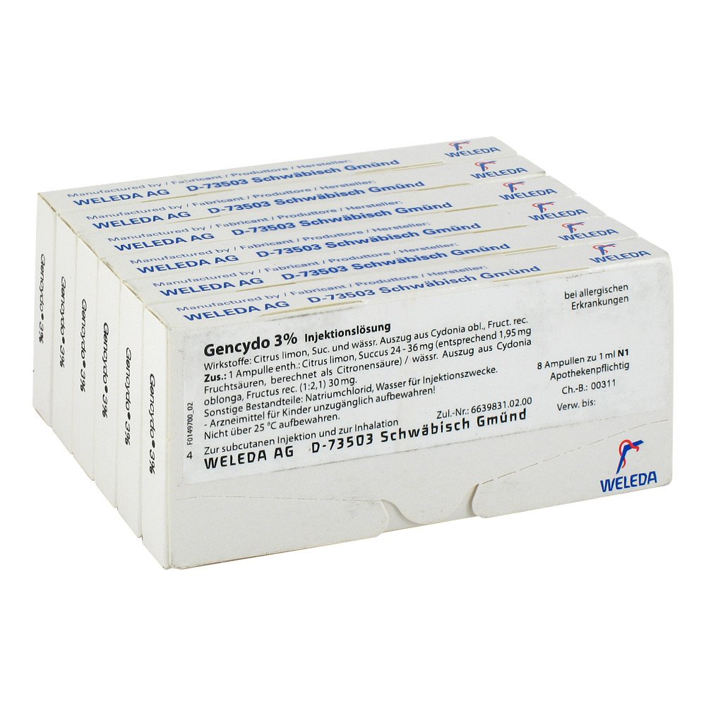 WELEDA AG Gencydo 3% Injektionslösung 02819313
