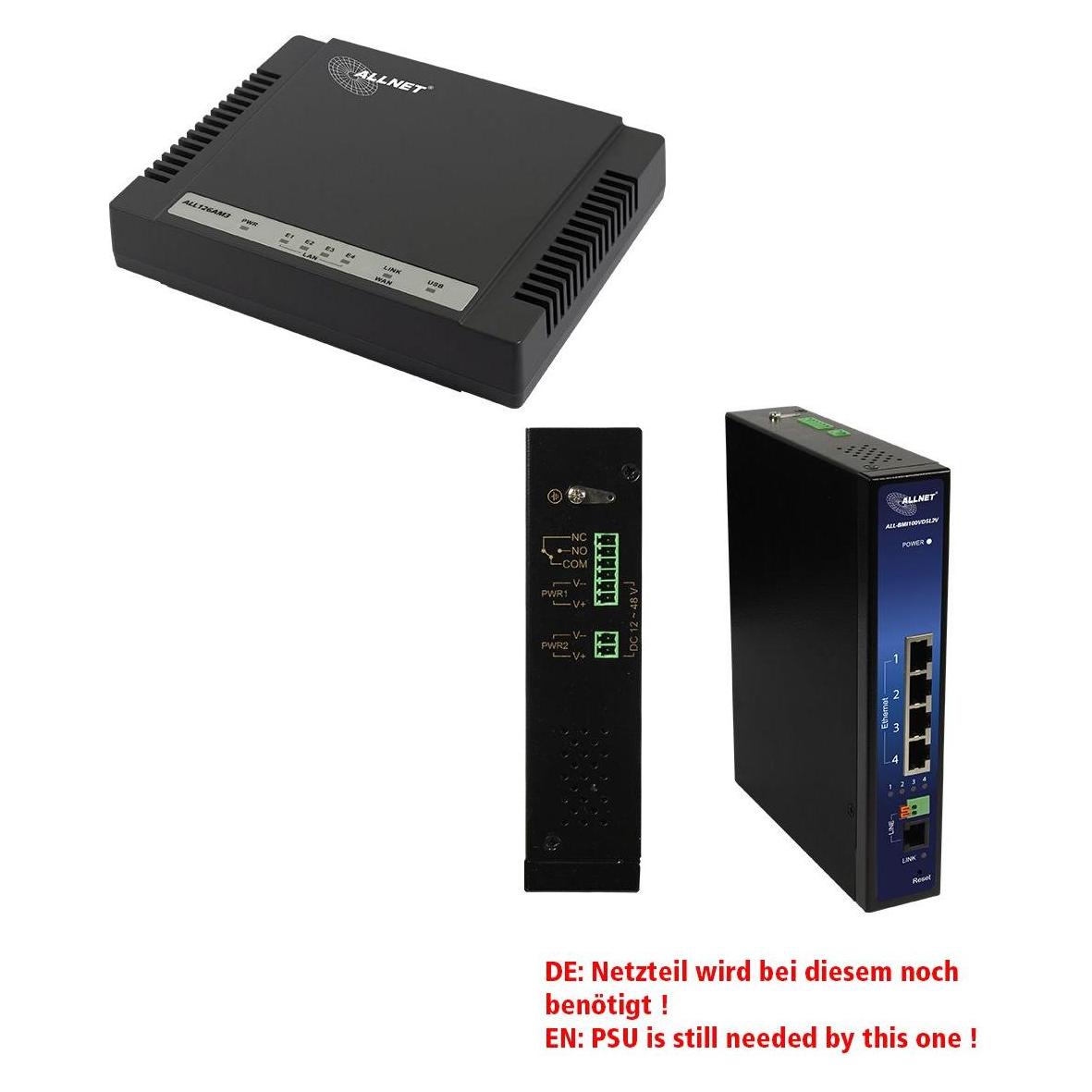 Allnet VDSL2 Bundle ALL126AM3 + ALL-BMI100VDSL2V für 2-Draht-Verbindungen (ALL126AM3+ALL-BMI100VDSL2V)