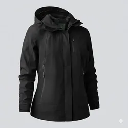 Sarek Shell Jacke Damen mit Kapuze schwarz 40