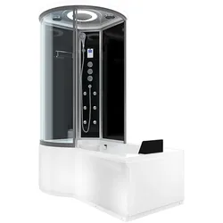 AcquaVapore Kombination Badewanne Dusche K55-R33 Duschtempel 100x170 cm