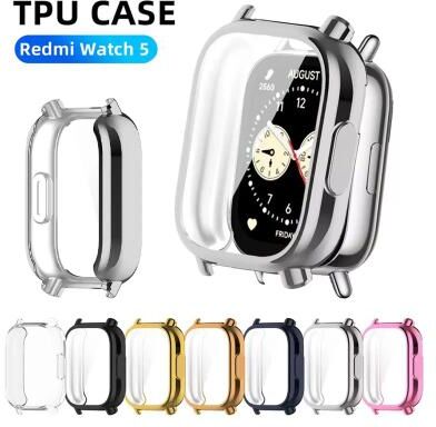 Inspired Living Redmi Watch 5 TPU Protective Case With Screen Protector Full Cover Bumper For Watch 5 Lite Active blue redmi Watch 5 Active