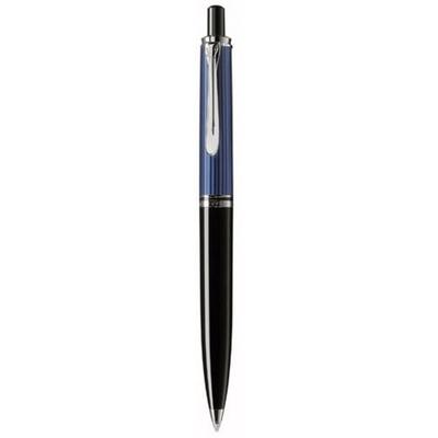 Pelikan Kugelschreiber Souverän® K405, Palladium veredelte Zierelemente, Druckmechanik, Schwarz-Blau