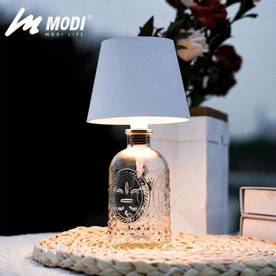 Uplifted Finds Wireless Wine Bottle Lamp Touch Control 3 Color Stepless Dimming Cork Light black