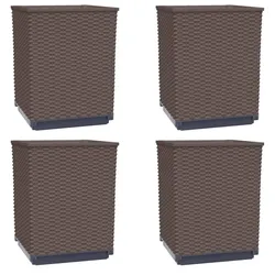 vidaXL Pflanzkübel 4 Stk. Braun 30x30x37 cm Polypropylen