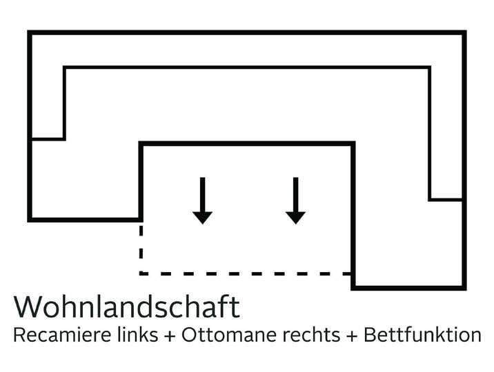 OTTO home Wohnlandschaft Bono U-Form, wahlweise mit Schlaffunktion