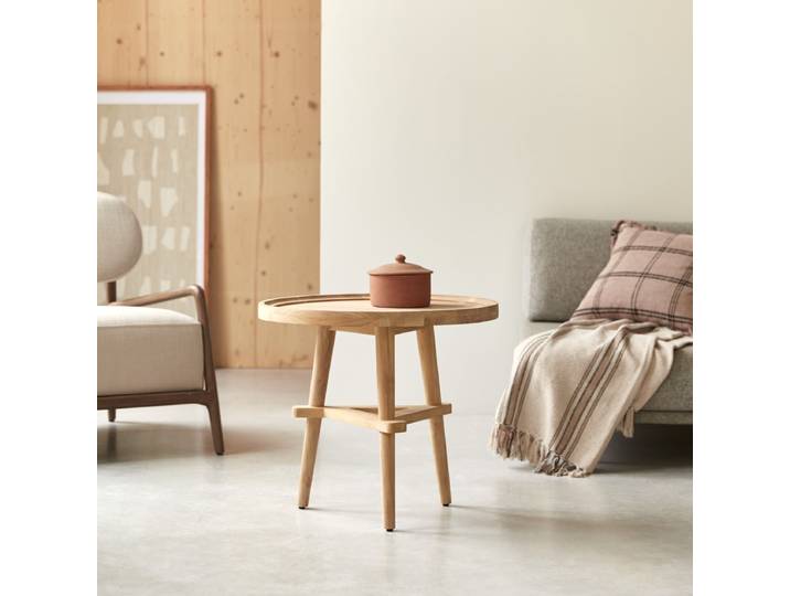 Beistelltisch aus massivem Teakholz - Natur - Teak