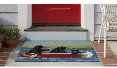 Lush Decor Frontporch Are We Bear Yet Indoor/Outdoor Rug