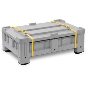 CEMO Akku-Sicherheitsbox Kunststoffsammelbehälter S, feuerfest, für Lithium Akkus, 120 x 80 x 40 cm