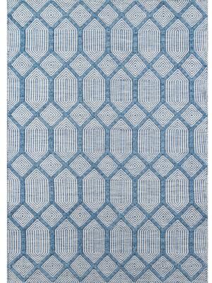 Erin Gates by Momeni Langdon Cambridge Hand Woven Wool Blue Area Rug