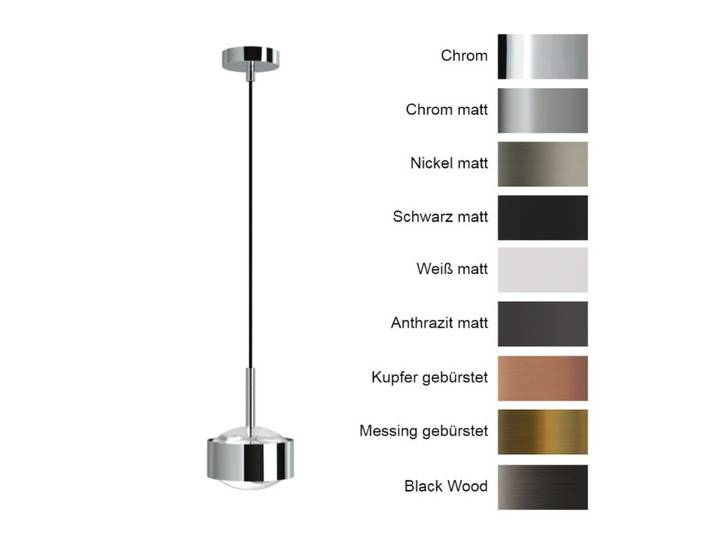 Top Light Avantgarde Pendelleuchte Puk! 120 Drop LED - Schwarz m