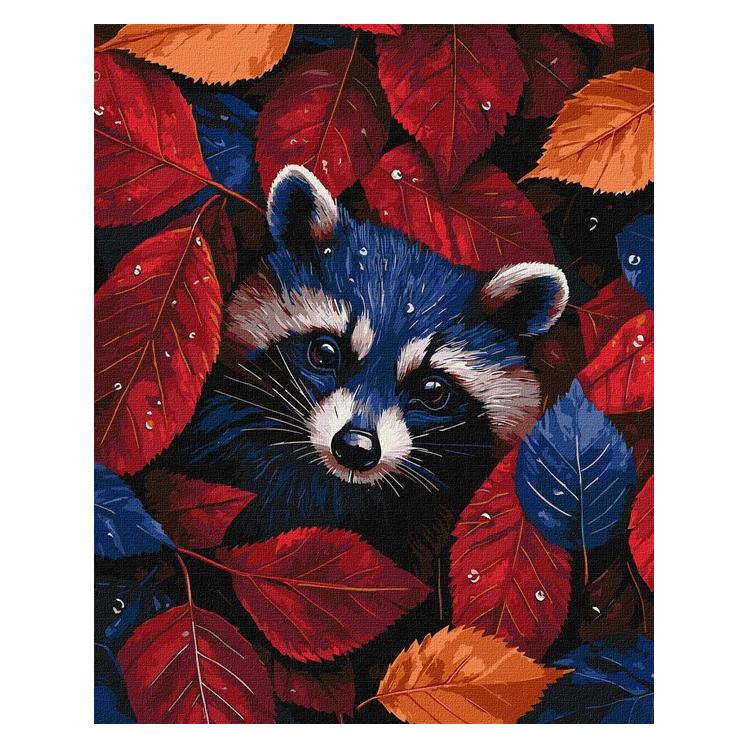 Ideyka Malen nach Zahlen - Herbst-Waschbär - art selena ua (KHO6697)