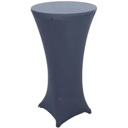 Set Stehtisch + Stehtischhusse MCW-J30, Bistrotisch Tischhusse, klappbar höhenverstellbar Ø 60cm ~ Husse anthrazit-grau