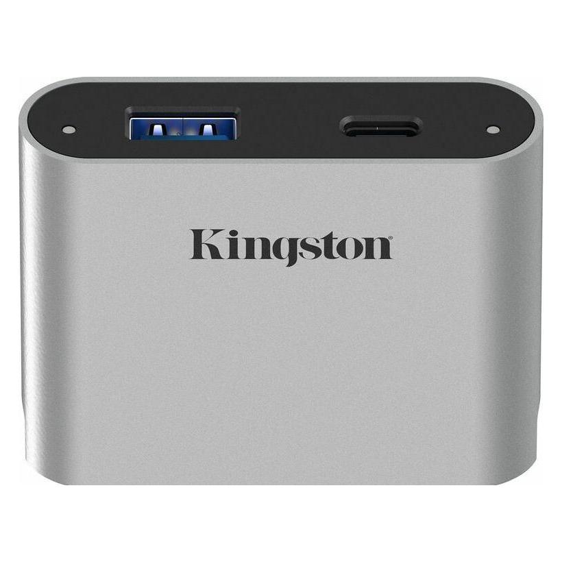 Kingston Card Reader USB-C & USB-A miniHub USB3.2 Gen1 retail (USB-C, 2 Ports) (WFS-USB)