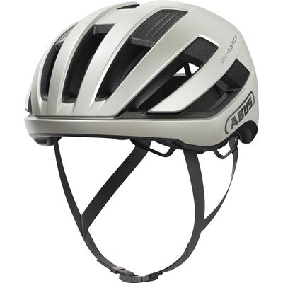 Fahrradhelm ABUS "WINGBACK" Gr. L, weiß (silberfarben), Helme, L Kopfumfang: 57cm - 61cm