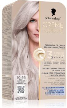 Schwarzkopf Creme Supreme cor para cabelo permanente tom 10-55 Cool Silverblond 60 ml. Creme Supreme