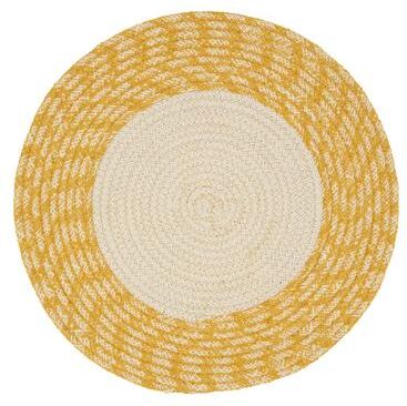 Saro Lifestyle Round Placemats With Hand Braided Design (Set of 4)