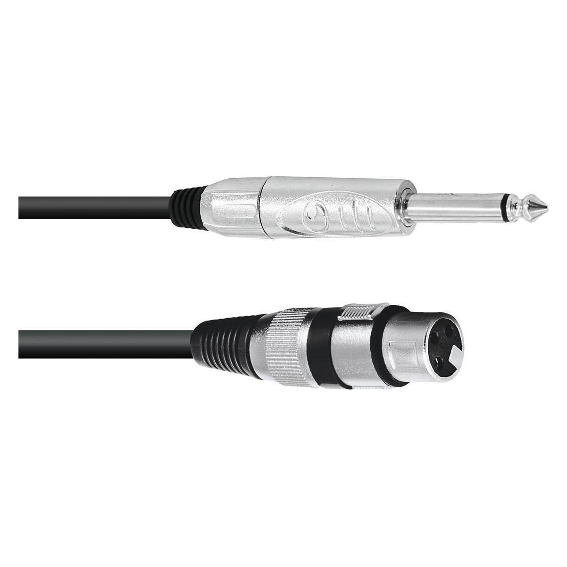Omnitronic Adapterkabel XLR(F)/Klinke mono 2m sw (2 m, XLR Kabel) (3022516M)