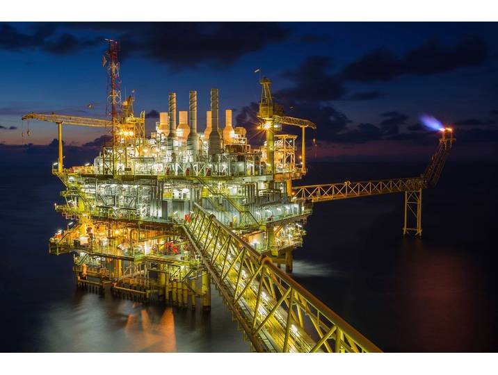 Fototapete PAPERMOON BOHRPLATTFORM-OFFSHORE GOLF THAILAND ERDÖL GAS INSEL , bunt, B:4m L:2,6m, Vlies, Tapeten, Fototapete