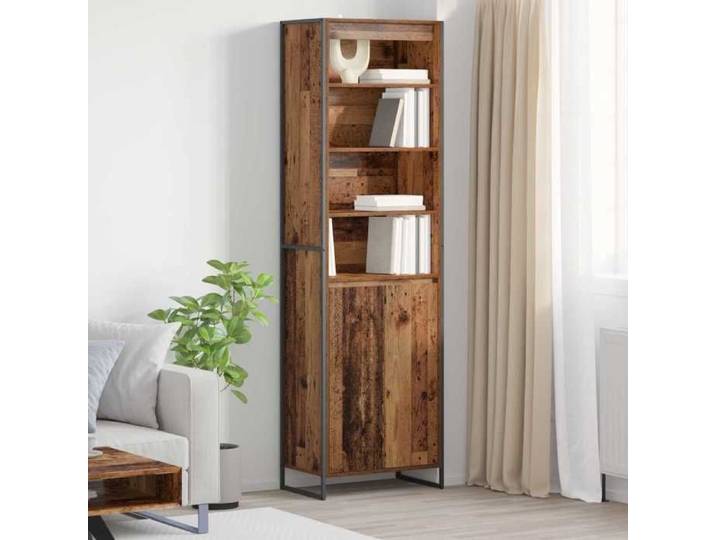 Armoires Hautes - (2 pcs) - Meuble rangement - Bois Ancien 60x36x200 cm A3064